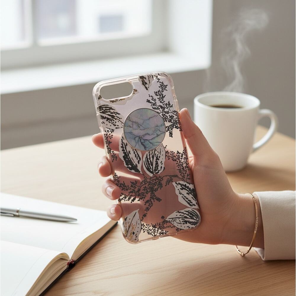 Kate Spade Transparent Floral Phone Case for iPhone 8 Plus/7 Plus Fairycore Boho
